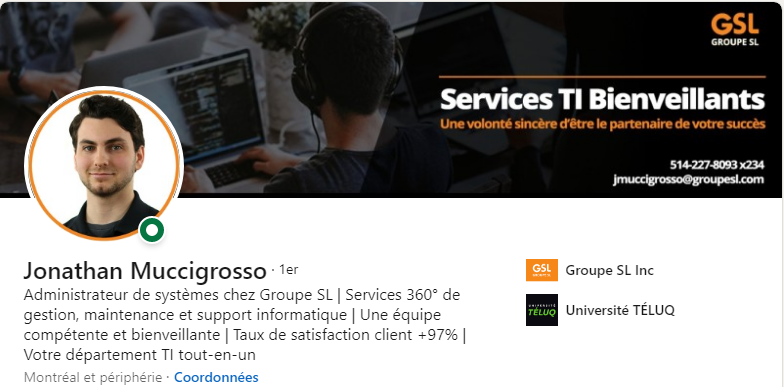 Jonathan Muccigrosso - Groupe SL